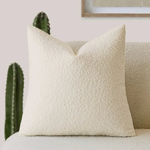 Luxusní bouclé povlak na polštář 45 x 45 cm – nadčasový komfort a styl